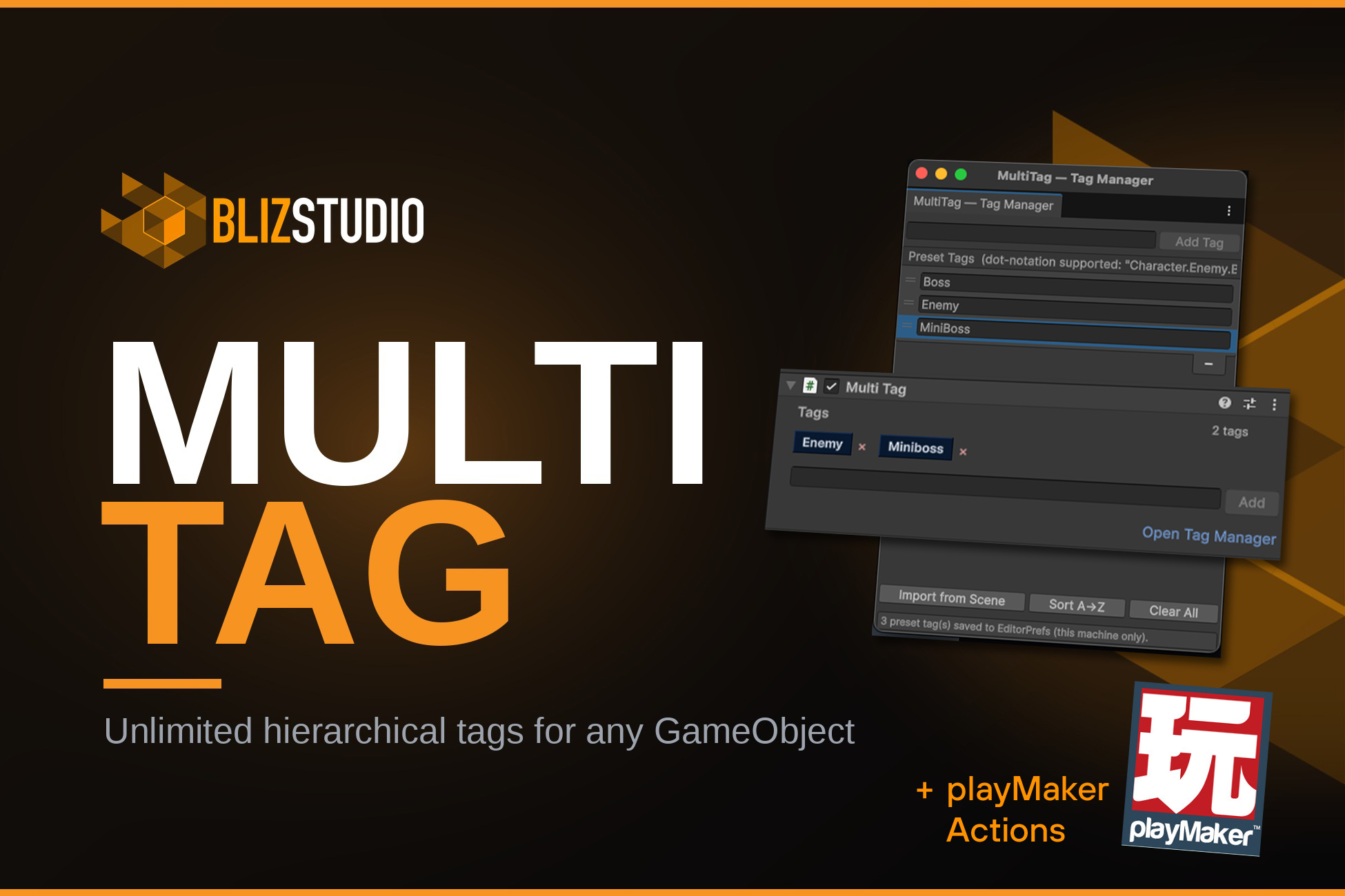 Multi Tag — unlimited hierarchical tags for any GameObject, with PlayMaker actions